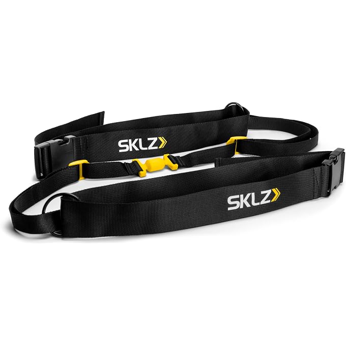 SKLZ DUAL AGILITY BELT  SPEED & AGILITY TRAINING FOR FOOTBALL, SOCCER & BASKETBALL  ADJUSTABLE FIT, INSTANT AUDIBLE FEEDBACK  IMPROVE FOOTWORK, EVASIVE MANEUVERS, REACTION TIME & SPRINTING SKILLS - Image 1