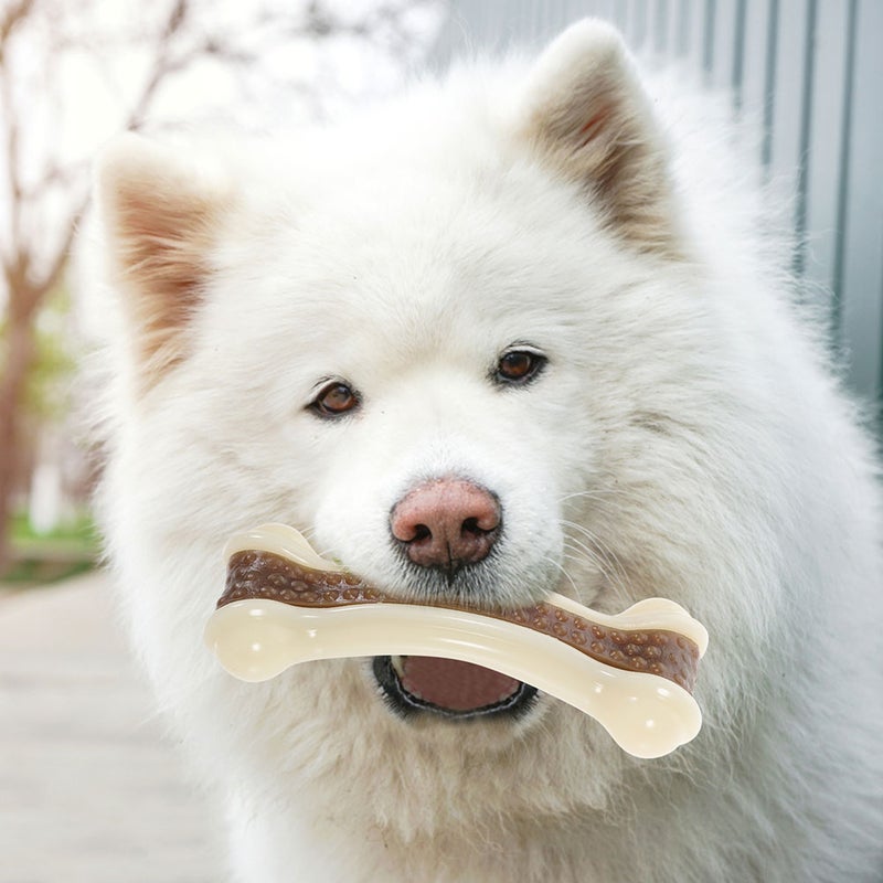 2pcs Dog Chew Toy Dog Biting Bone Shape Toy Dog Teeth Cleaning Toy Bite Resistant Toy - Image 2