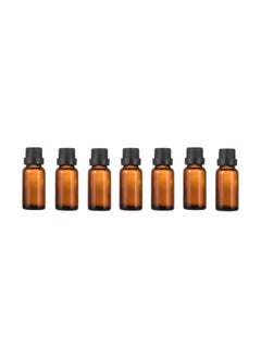 SYBL 6Pcs Amber Glass Essential Oil Bottles with Orifice Reducer and Black Cap Empty Cosmetic Perfume Aromatherapy Storage Container Vial Pots Portable Refillable size 20ml/0.67oz 