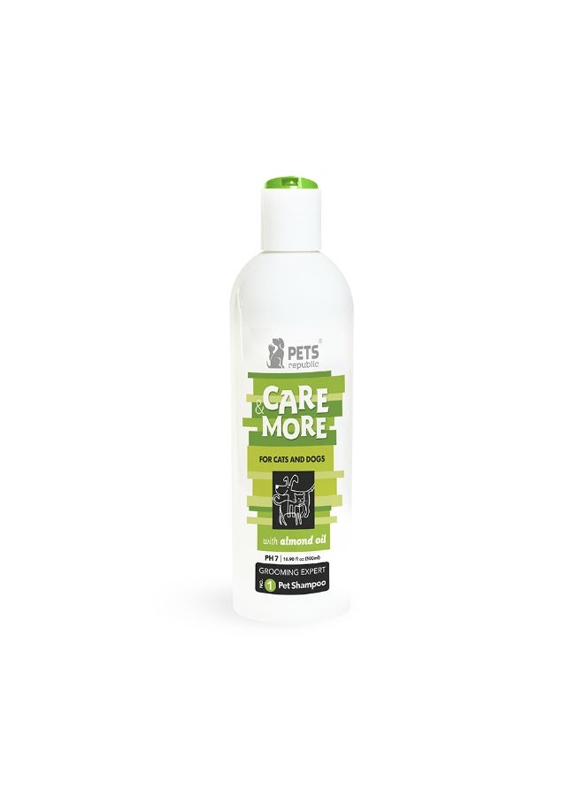 Pets Republic Care and More Pet Shampoo with Almond Oil - 500 ml