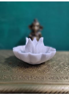 R&M RM Marble Urli Combo Pack of 2 for Home Decoration (6inch Bowl with 3inch Candle Holder) | Marble Flower Bowl | Marble Floating Candle Holder  - Image 2