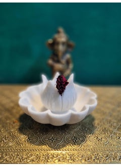 R&M RM Marble Urli Combo Pack of 2 for Home Decoration (6inch Bowl with 3inch Candle Holder) | Marble Flower Bowl | Marble Floating Candle Holder  - Image 4