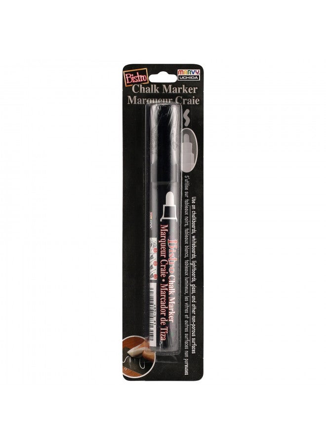 Uchida 480-C-1 Marvy Broad Point Tip Regular Bistro Chalk Marker, Black - Image 1