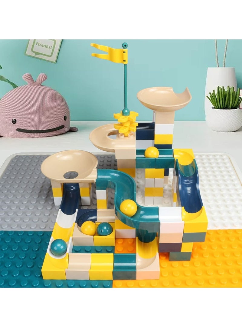 Arabest - 9 in 1 Multi Kids Activity Table Set, with 2 Chairs and 100pcs Large Size Blocks Compatible with Classic Blocks, Water Table, Sand Table and Building Blocks Table for Toddlers Activity - Image 1