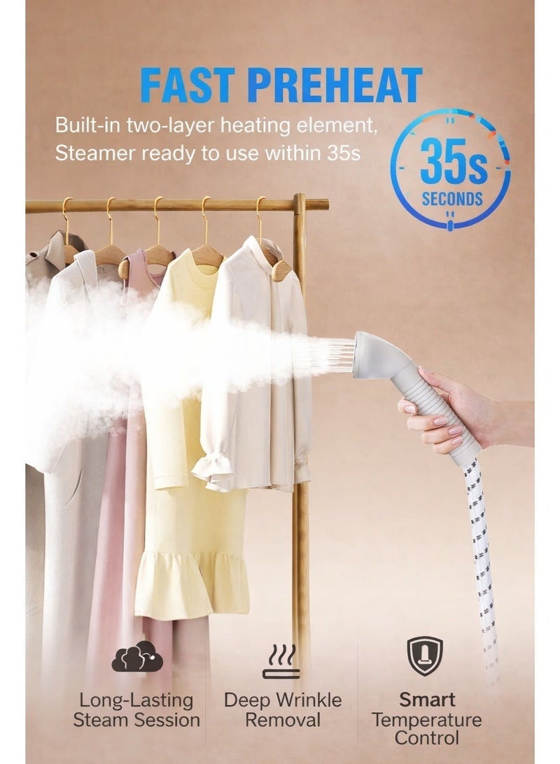 Arabest 2000W Vertical Clothes Garment Steamer, Height Adjustable Steamer Built-in Ironing Board, 40 Second Heating Time, Heat Insulated Steam Hose - Image 5