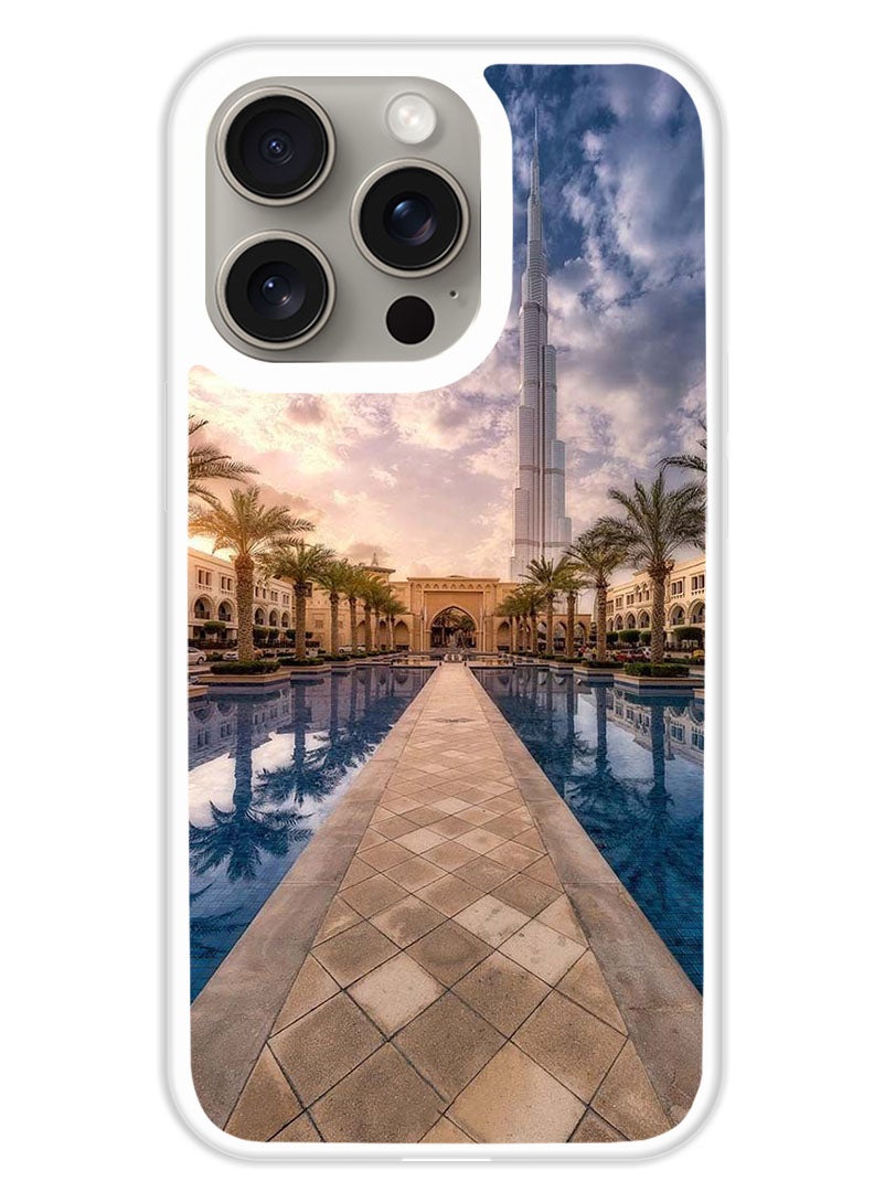 Theodor Protective Case Cover For APPLE IPHONE 15 Pro Atlantis Dubai (White Bumper) - Image 1