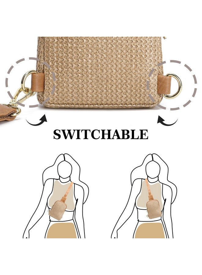INICAT Summer Straw Bag Small Sling Beach Bag Crossbody Bags for Women - Image 3