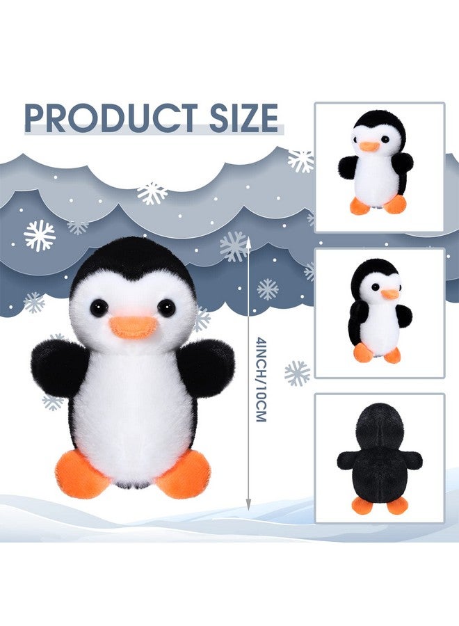 Skylety سكايليتي 8 قطع دمية بطريق محشوة سلسلة مفاتيح 4 بوصة حيوانات محشوة صغيرة معلقة دمى بطريق صغيرة ناعمة هدايا تPresent تفضيلات حفلات لعيد ميلاد الأطفال (أسود) - Image 2