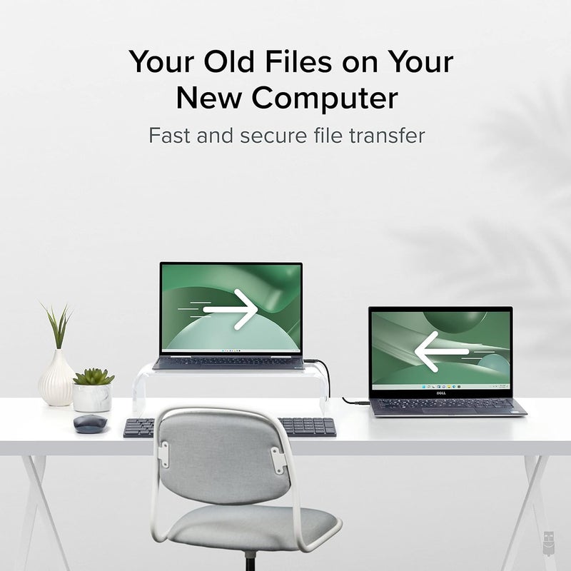 بلاج آبل كابل نقل Windows قابل للتوصيل بطول 6.6 قدم (2 متر)، Thunderbolt 10 جيجابت في الثانية، مرفق مع برنامج Bravura لنقل البيانات من كمبيوتر Windows إلى آخر - استخدام غير محدود. يعمل بين أجهزة الكمبيوتر المزودة بـ Thunderbolt 3/4 وUSB4. - Image 2