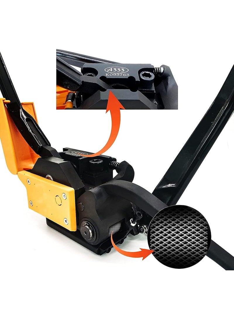 Rubik أداة ربط الفولاذ، آلة تغليف معدنية بدون ختم لعرض 13-19 مم وسماكة 0.7 مم أو أقل (أسود/أصفر) - Image 4