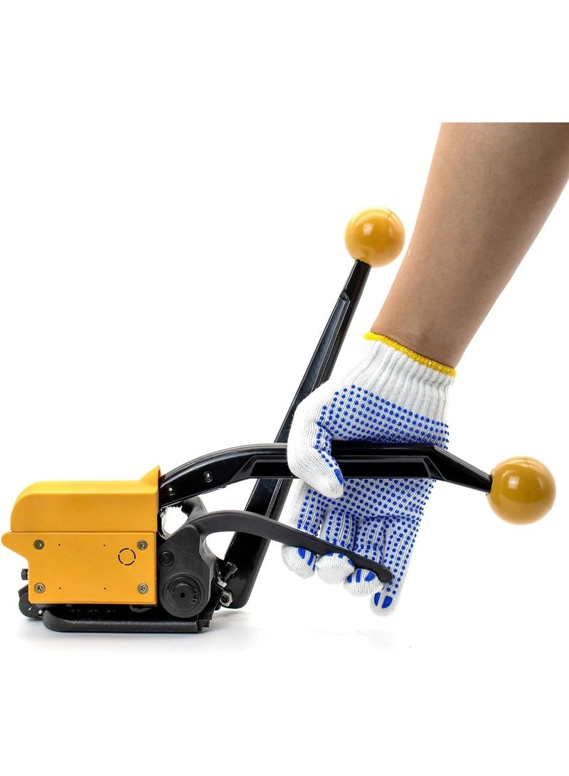 Rubik أداة ربط الفولاذ، آلة تغليف معدنية بدون ختم لعرض 13-19 مم وسماكة 0.7 مم أو أقل (أسود/أصفر) - Image 1