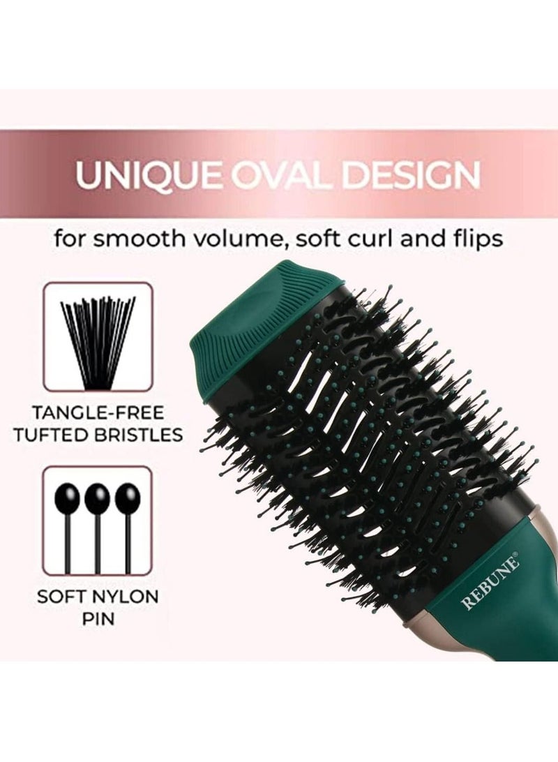 ريبنيو ريبون   RE-2513 فرشاة تصفيف الشعر بالهواء الساخن بخطوة واحدة ومكثف ومُجفف الشعر بقوة 1200 واط - أخضر - Image 4