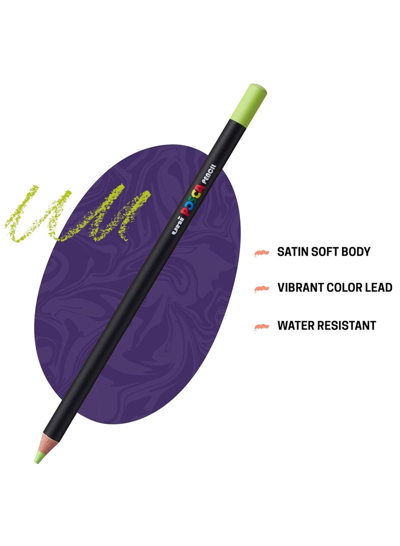 Uni 36-Piece Wax Pastel Pencils Assorted Colours - Image 2