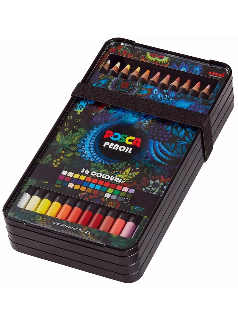 Uni 36-Piece Wax Pastel Pencils Assorted Colours - Image 4