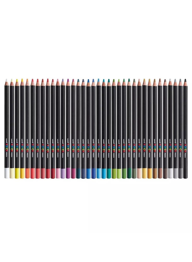 Uni 36-Piece Wax Pastel Pencils Assorted Colours - Image 5