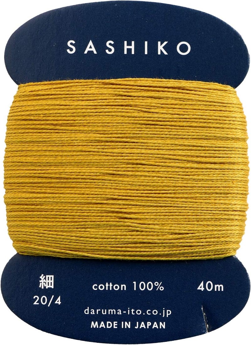 Yokota Daruma Sashiko Thread Single and Variegated Color (Brown Gold, Thin 40M Card)
