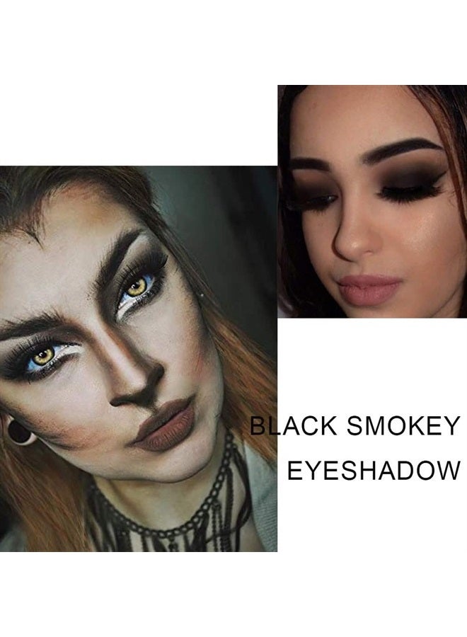 AMY'S DIARY Black Smokey Gray Silver Glitter Shimmer Eye Eyeshadow Makeup Palette,9 Colors Cool Toned Matte Glitter Eyeshadow Palette Make Up Black Radiance Eyeshadow Palette Sombras De Ojos Profesional(A) - Image 2