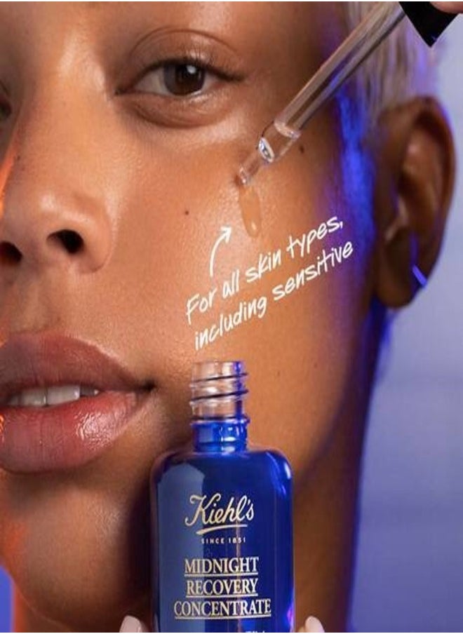 Kiehl's Kiehl's Midnight Recovery Concentrate – Nighttime Facial Oil | Restores, Hydrates & Revitalizes Skin Overnight | Infused with Botanical Oils & Essential Fatty Acids | 15ml / 0.5 fl. oz  - Image 2