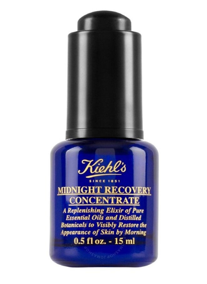 Kiehl's Kiehl's Midnight Recovery Concentrate – Nighttime Facial Oil | Restores, Hydrates & Revitalizes Skin Overnight | Infused with Botanical Oils & Essential Fatty Acids | 15ml / 0.5 fl. oz  - Image 1