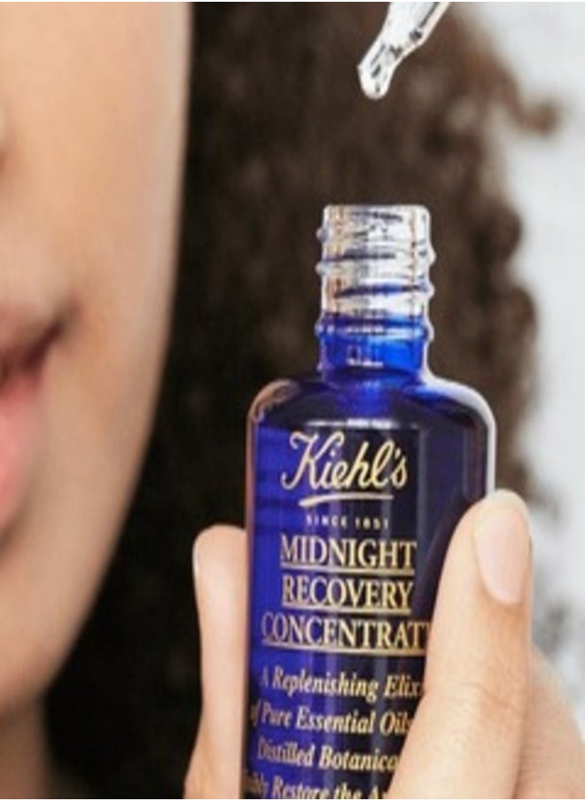 Kiehl's Kiehl's Midnight Recovery Concentrate – Nighttime Facial Oil | Restores, Hydrates & Revitalizes Skin Overnight | Infused with Botanical Oils & Essential Fatty Acids | 15ml / 0.5 fl. oz  - Image 5
