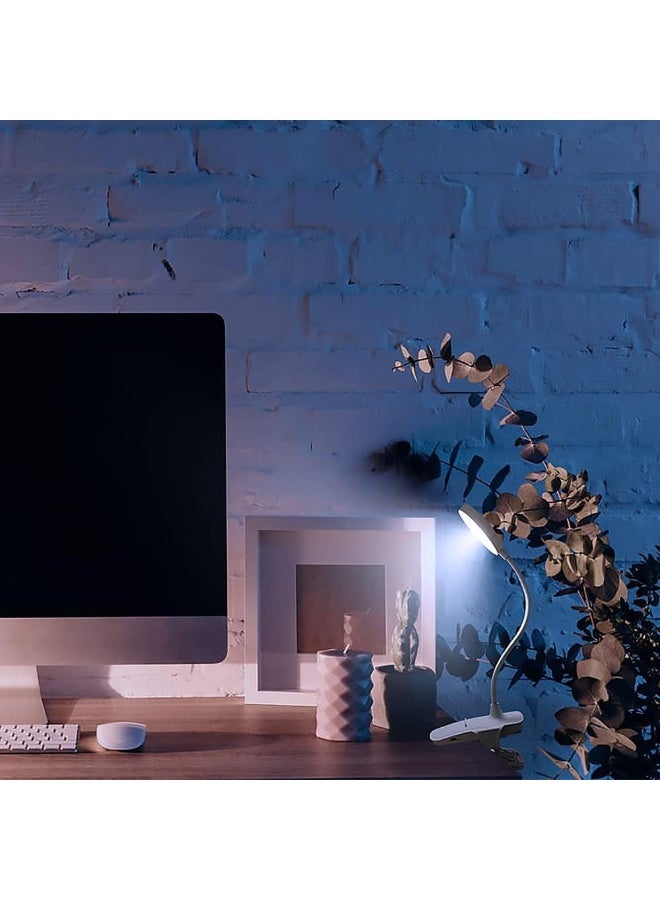 LED Desk Lamp, Dimmable Clip-On Lamp, Wireless Bedside Lamp, 3 Brightness Modes, Clip-On Reading Lamp, USB Rechargeable, 360° Flexible Gooseneck - Image 2