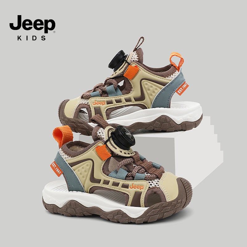 Jeep Boys Beach Shoes Sports Knob Anti-Slip Cut Out Summer Shoes Kidsren'S Toe-Cap Sandals - Image 5