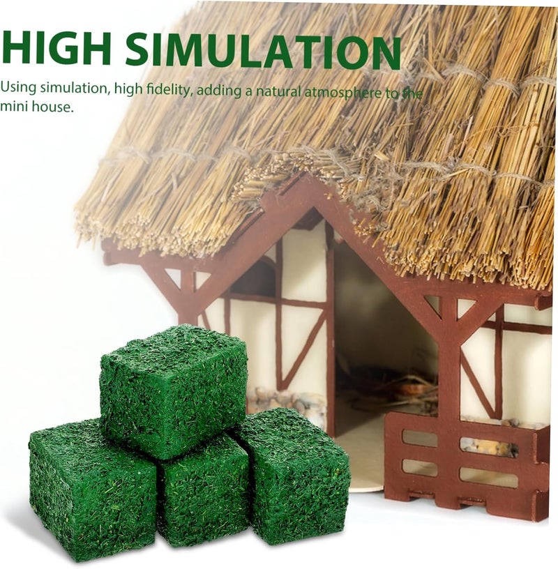 BESTYASH 4pcs Miniature Hay Bales for Dollhouse Decor for Mini Gardens Farm Models Landscape Scenes Dollhouse Accessory for Creative Displays Fall Decorations - Image 3