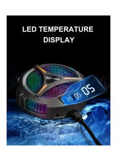 KASTWAVE Steam Deck Fan Cooler, Semiconductor Heatsink Cooling with 7-Blade Fan / LED Temperature Display/ Two-Speed Fan Settings/ 7-Color Cycle, Magnetic Cooler for Steam Deck, Laptop,iPad  - Image 4