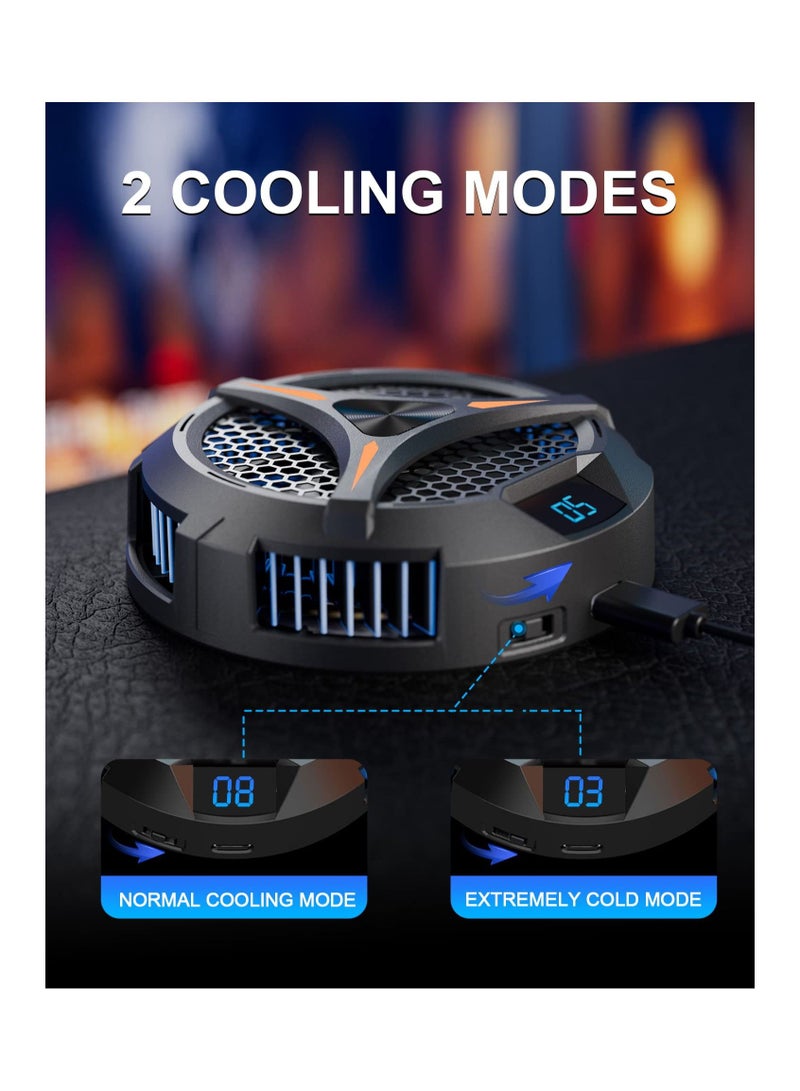 KASTWAVE Steam Deck Fan Cooler, Semiconductor Heatsink Cooling with 7-Blade Fan / LED Temperature Display/ Two-Speed Fan Settings/ 7-Color Cycle, Magnetic Cooler for Steam Deck, Laptop,iPad  - Image 5