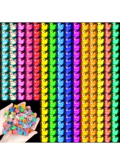 JIUZHU 225Pcs Mini Ducks Glow In The Dark Ducks Mini Resin Ducks Luminous Tiny Ducks To Hide And Seek Pranks Micro Garden Landscape Aquarium Diy Decoration Craft (15 Colors)  - Image 1
