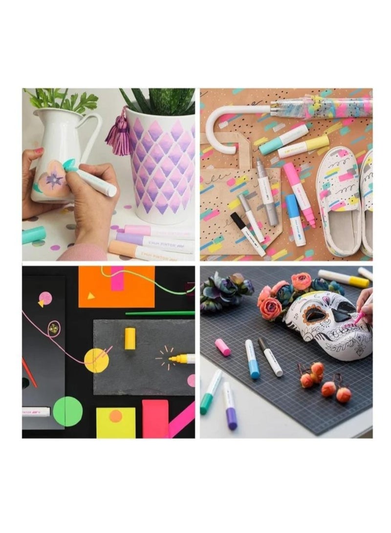 Pilot Pintor Metallic Water Based Paint Markers Set of 6 Fine 1.0mm tip - Image 5