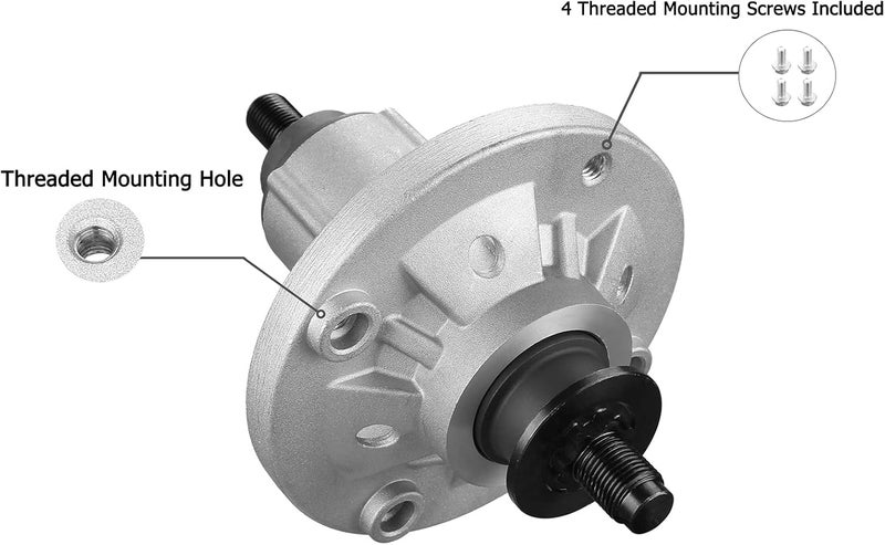 Fourtry Store GY20454 Spindle Fit for John Deere Mower - Spindle Assembly Fit for John Deere LA135 LA115 LA125 LA105 LA130 D140 D130 D105 D110 L110 X110 42" 48" Lawn Mower Tractor, Replace GY20962, 3 Pack - Image 3