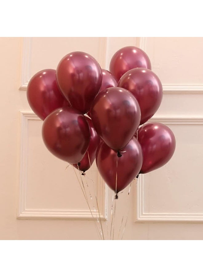 Goldedge 20 PC Deluxe Merlot Latex Balloons, 12 Inch Burgundy Balloons for Sophisticated Decor, Events, and Elegant Occasions - Image 3