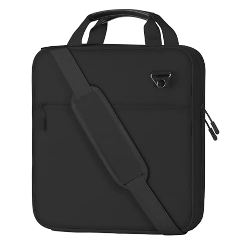 MoKo Zipper Binder, 3 Inch 3 Ring Binder with 700 Sheets Capacity & Shoulder Strap & Handle, Multi-Pocket Zipper Organizer for Middle School, Black - Image 1