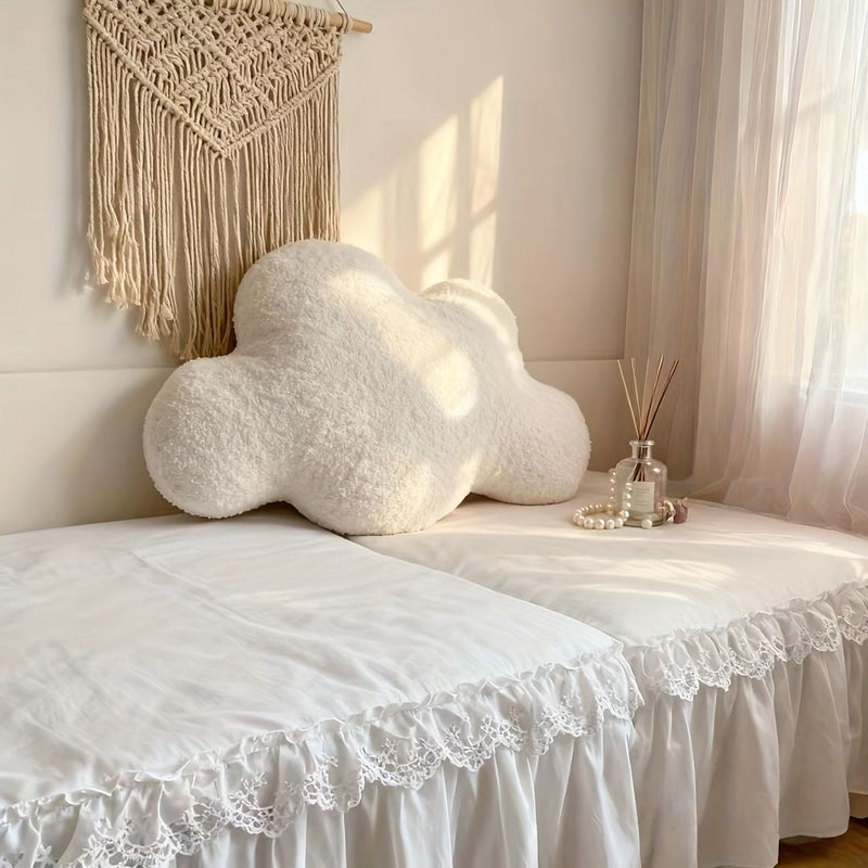 وسادة "White XL Cloud Hug Pillow" 4 في 1، وسادة ناعمة، بطانية أريكة - Image 2