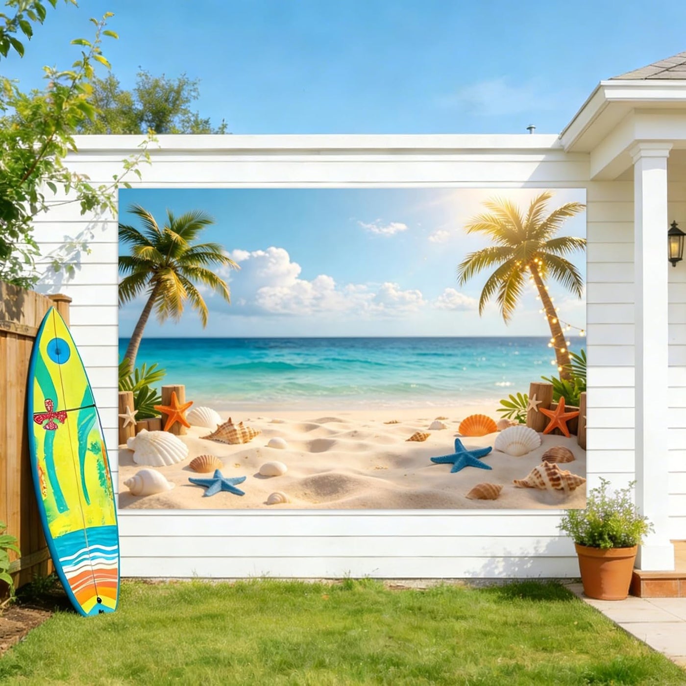 الرائد Al Raied Ars Hawaiian Beach Banner