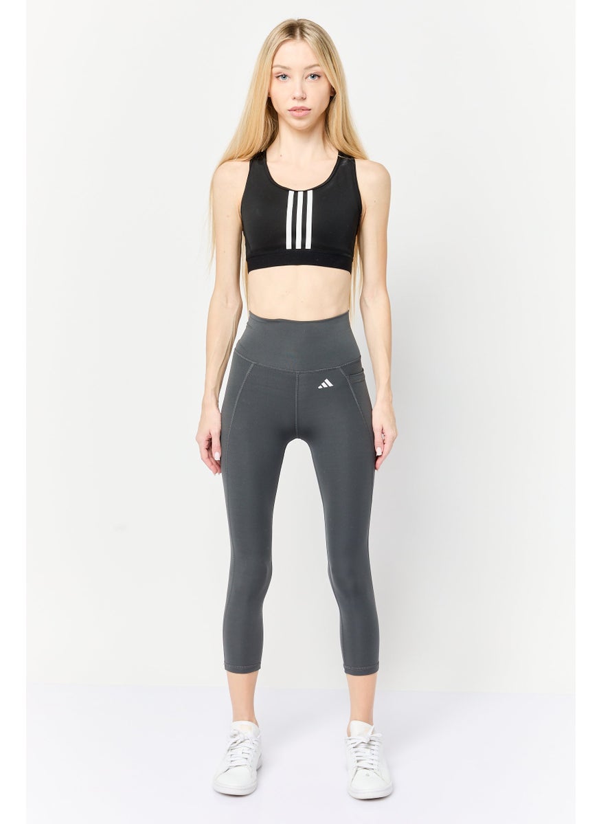 Adidas Women Sportswear Fit Training All Me Luxe 7/8 Leggings, Dark Olive  - Image 2