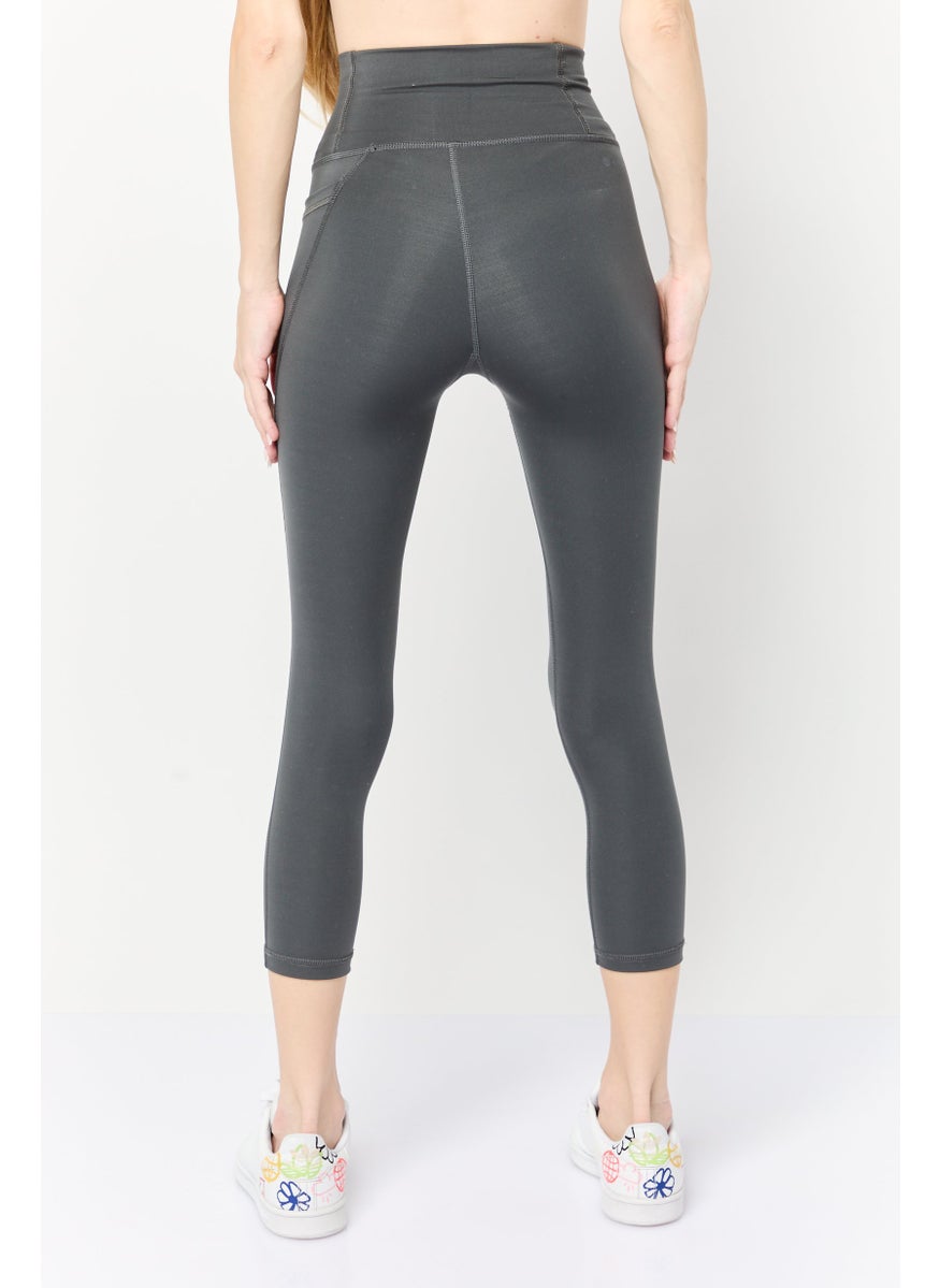 Adidas Women Sportswear Fit Training All Me Luxe 7/8 Leggings, Dark Olive  - Image 3