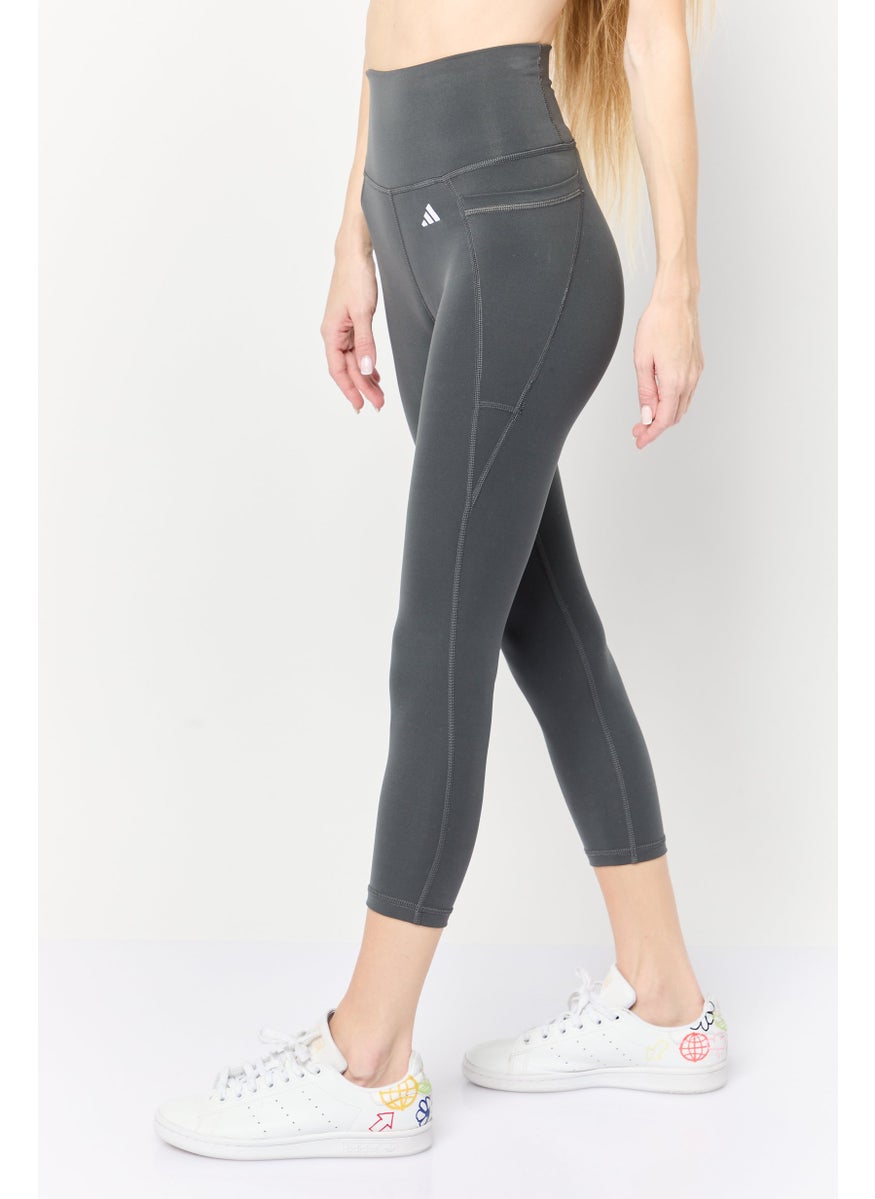 Adidas Women Sportswear Fit Training All Me Luxe 7/8 Leggings, Dark Olive  - Image 4