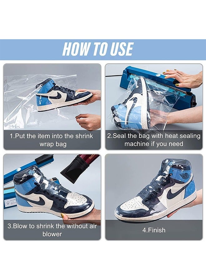 JCB CHIC 50pcs Heat Shrink Wrap Bags，PVC Clear Heat Sealer Bags, Seal Wrapping Supplies Professional DIY Homemade Odorless Shrinkable Bag Food Candy Snack Packaging Bag for Home Shop（28x 40cm) - Image 5