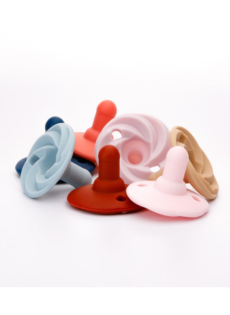 doddle & co. Doddle & Co. Baby Pacifier, Natural Shape, 100% Silicone - Holland Pop Pacifier (3m+) - Peach/Cloud9  - Image 4