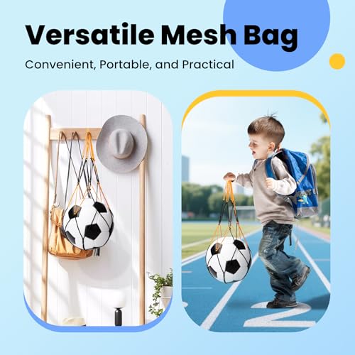 INPODAK Toddler Soccer Ball Size 3, Black and White Classic Balls for Kids 2-8 with Pump, Mesh Bag Great Gift for Birthdays Parties - Image 4