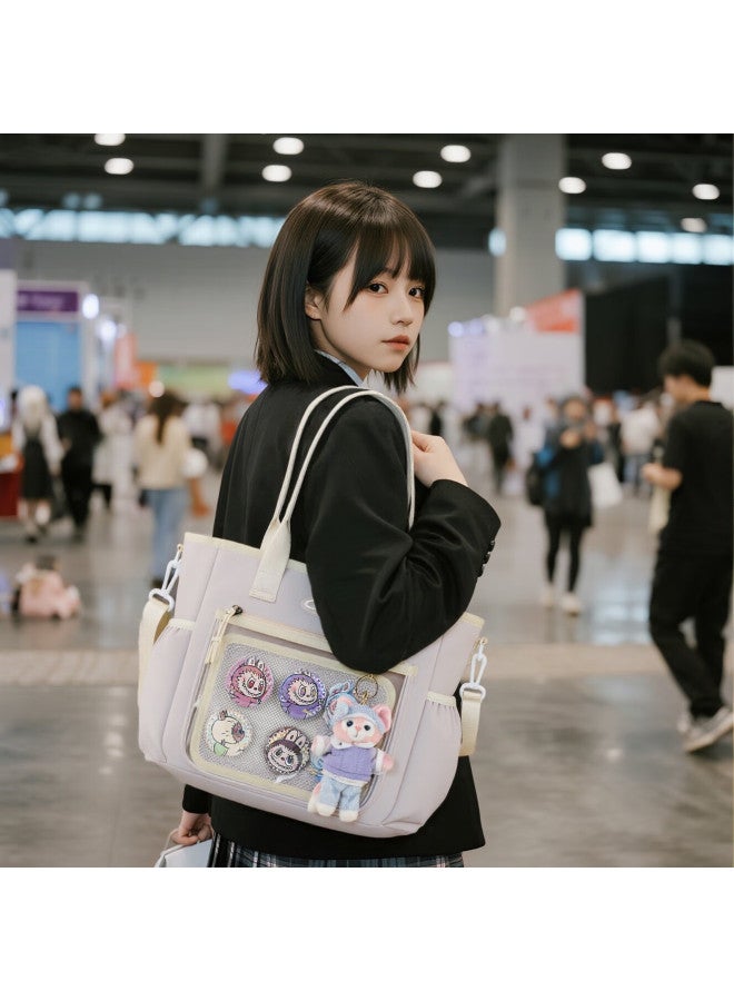 Edison Middle School Student Handheld Tutoring Bag, High School Student Single Shoulder Crossbody Bag, Anime Pain Bag Tote Bag W20-2 - Image 4