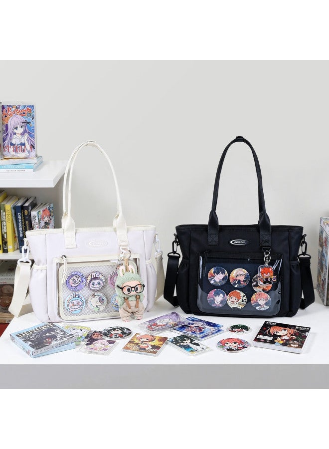 Edison Middle School Student Handheld Tutoring Bag, High School Student Single Shoulder Crossbody Bag, Anime Pain Bag Tote Bag W20-2 - Image 3