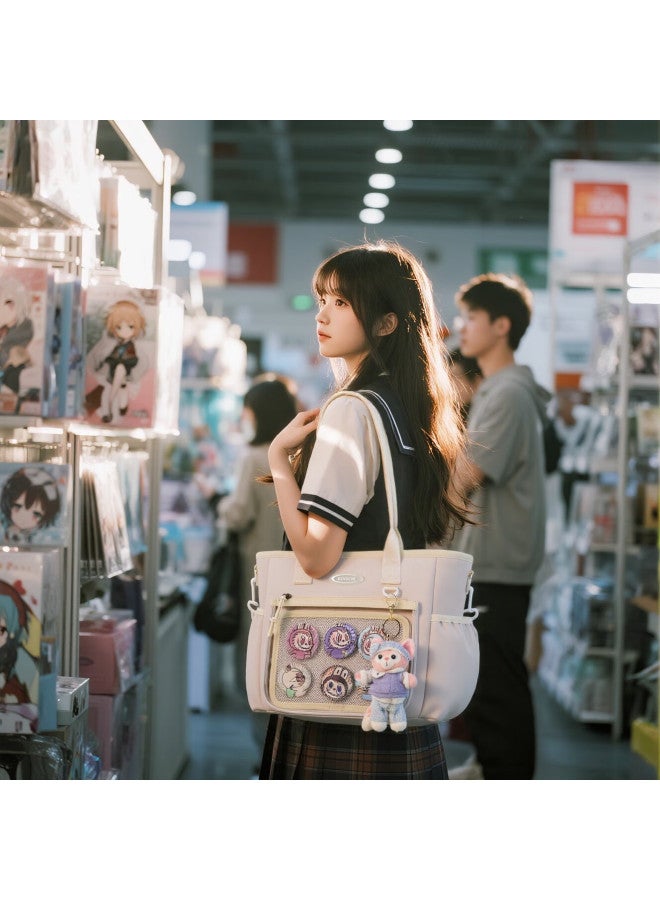 Edison Middle School Student Handheld Tutoring Bag, High School Student Single Shoulder Crossbody Bag, Anime Pain Bag Tote Bag W20-2 - Image 1