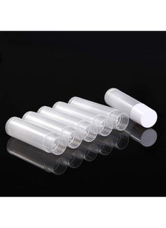 JIUZHU JIUZHU 100 Sets Empty Lip Balm Tubes Bulk Round with White Caps for DIY Lipstick homemade, 3/16 Oz (5.5 ml), Clear, BPA Free, 100 Tubes and 100 Caps  - Image 5