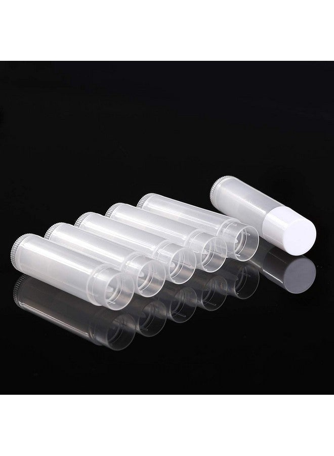 JIUZHU JIUZHU 100 Sets Empty Lip Balm Tubes Bulk Round with White Caps for DIY Lipstick homemade, 3/16 Oz (5.5 ml), Clear, BPA Free, 100 Tubes and 100 Caps - Image 5