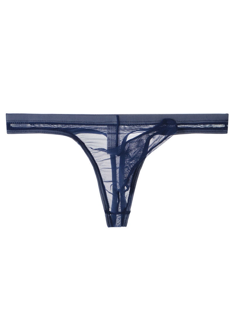 Generic - Mens Ultra-Thin Mesh Thong Breathable Elephant Trunk Underwear Sapphire Blue - Image 1