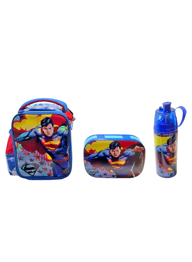 Warner Bros. Warner Bros. Superman Mission Complete 3-In-1 Smash Lunch Bag, Water Bottle And Lunch Box Set