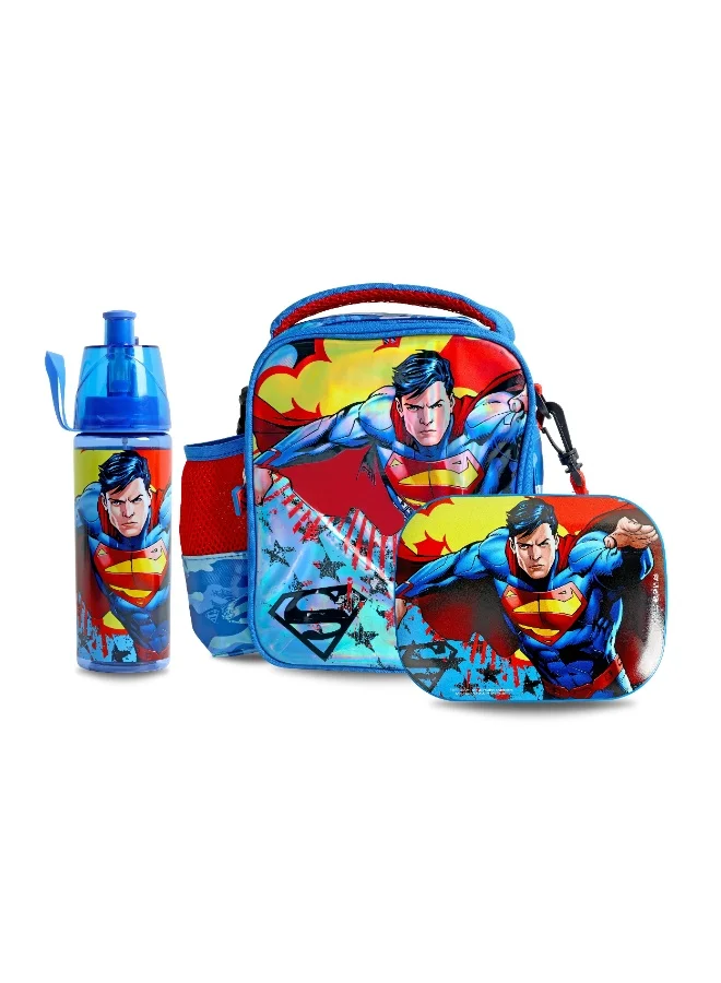Warner Bros. Warner Bros. Superman Mission Complete 3-In-1 Smash Lunch Bag, Water Bottle And Lunch Box Set